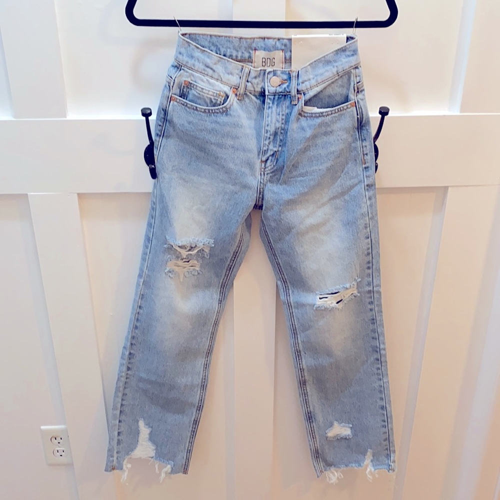 BDG Light Blue Distressed High-Rise Jeans